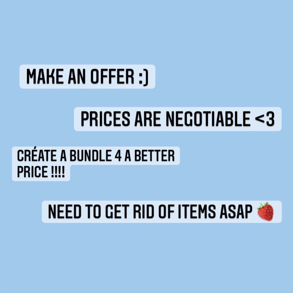 PRICES ARE NEGOTIABLE <333333